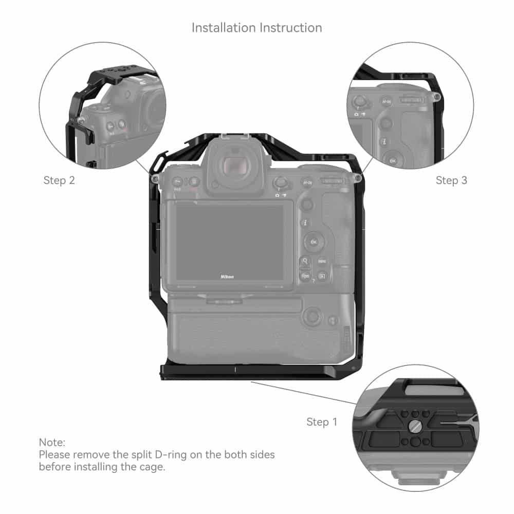 Nikon Z8 Smallrig zubehör, Käfig mit Batteriegriff