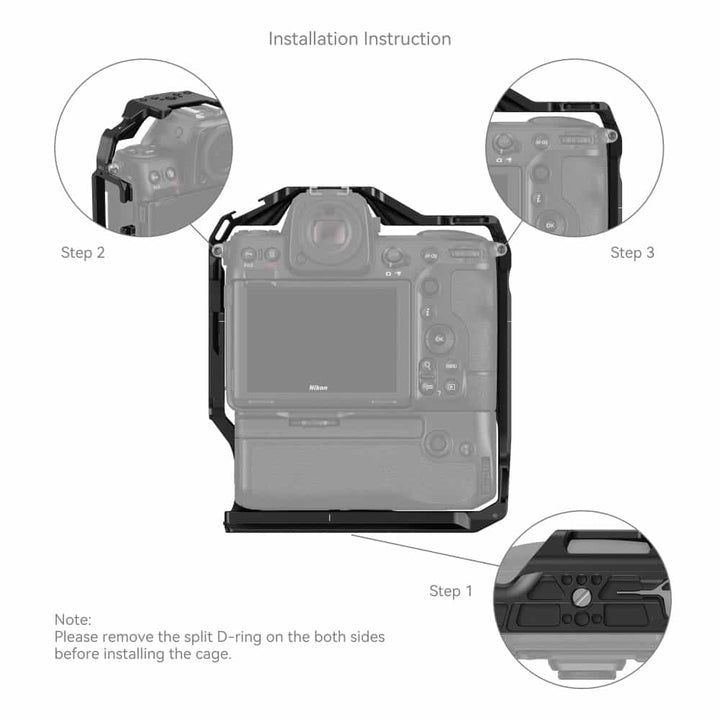 Nikon Z8 Smallrig zubehör, Käfig mit Batteriegriff