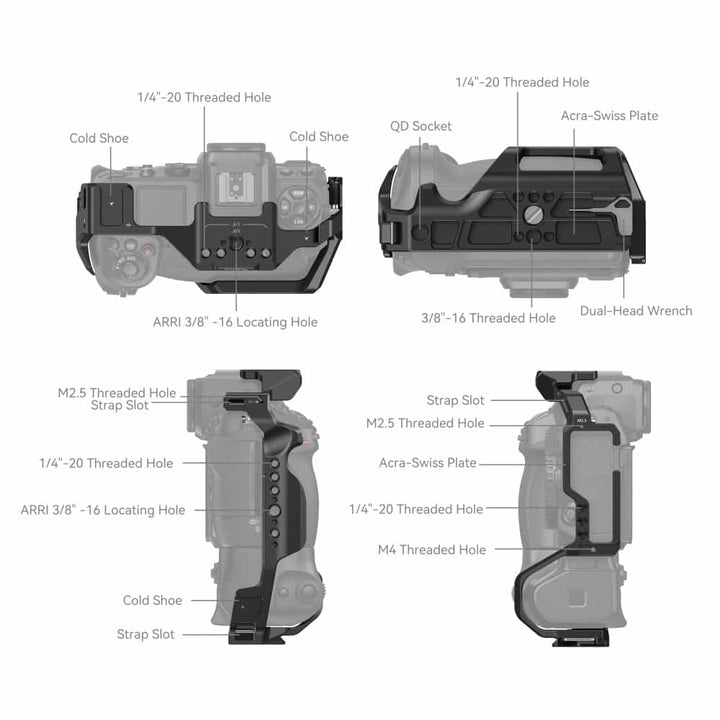 Kamera-Käfig / Cage für Nikon Z8 mit MB-N12 Batteriegriff SmallRig 3982