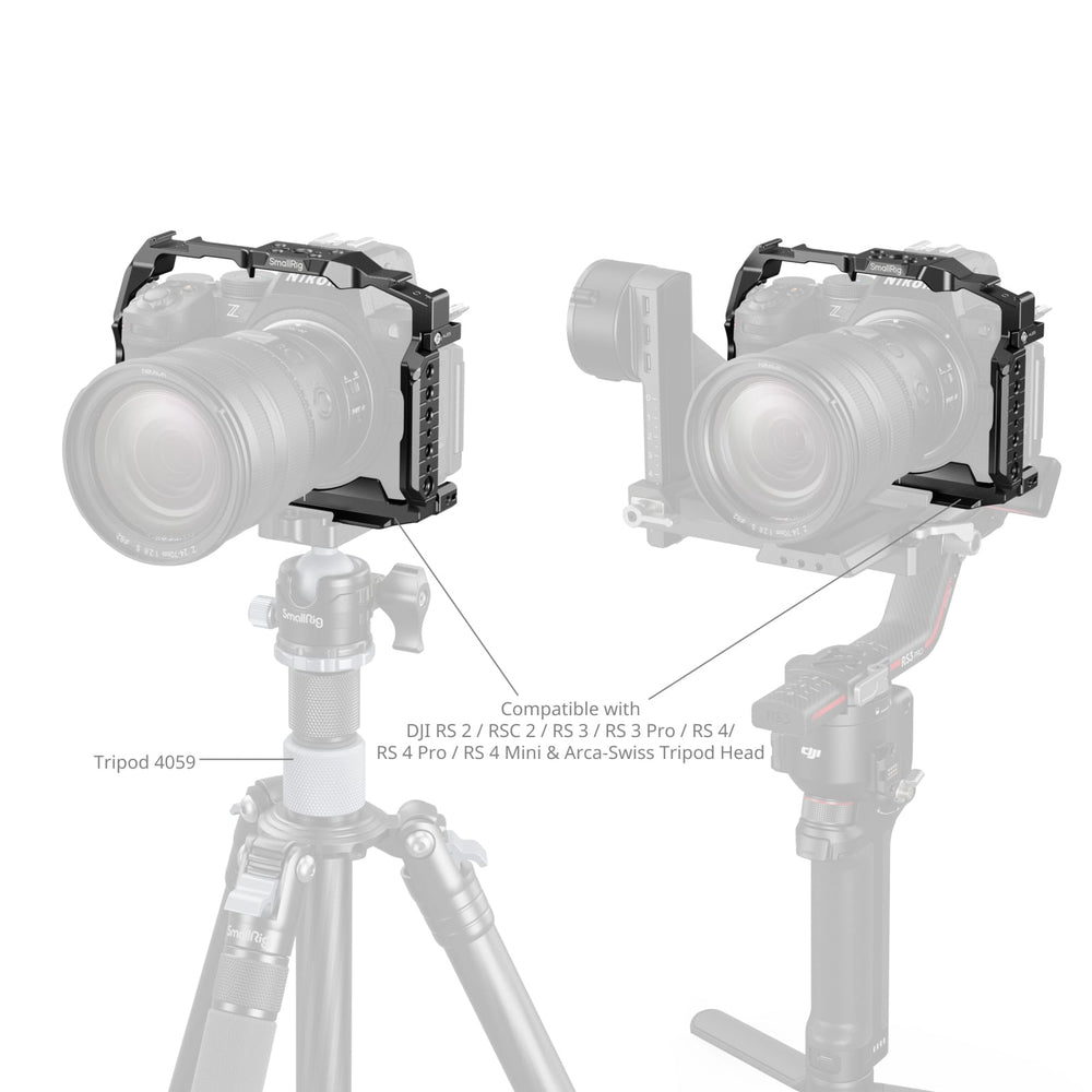 Smallrig 5257 Käfig für Nikon Z5II, Arca-swiss schnellwechselplatte, Qick release