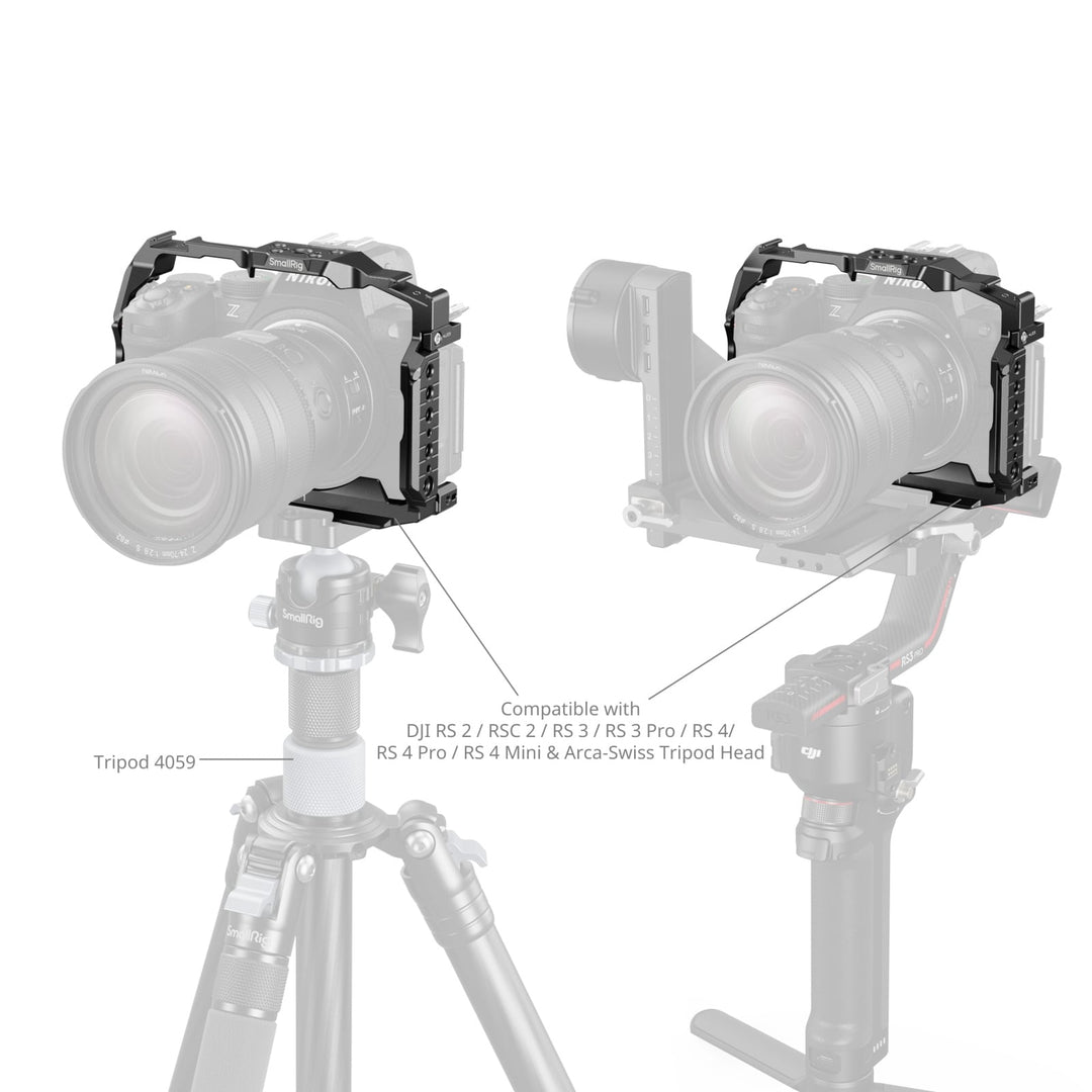 Smallrig 5257 Käfig für Nikon Z5II, Arca-swiss schnellwechselplatte, Qick release