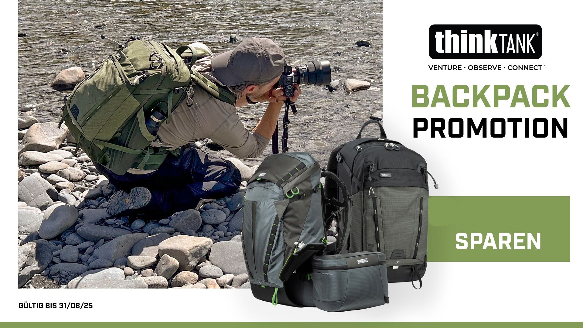 Think Tank Photo Promotion bis zu 120 euro sparen auf Fotorucksack Backlight Serie, Nikon Fototasche und Kamerarucksack