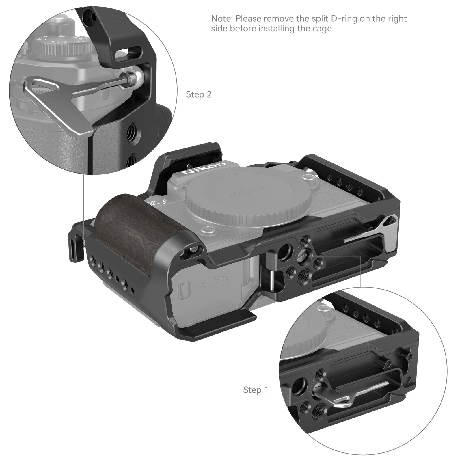 Camera Deluxe Auslöseknopf Für Nikon Zf – Schwarzer, Konkaver Zubehör-Knopf Aus Kupfer