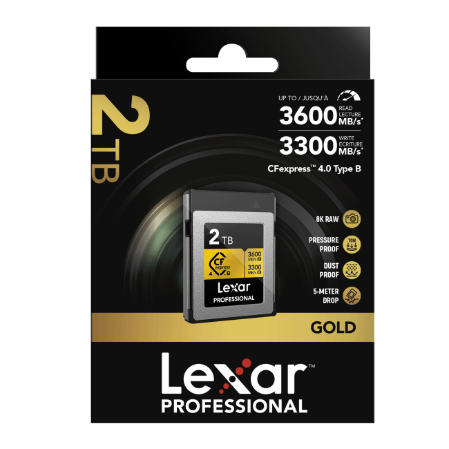 2 Terabyte große Cfexpress Typ B Speicherkarte für Nikon Z8, Z9, Z6III, Z7II für Foto und Videoaufnahmen