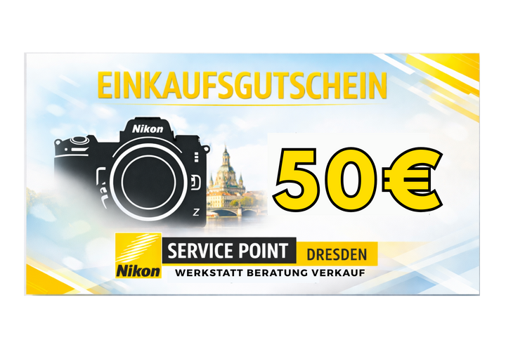 Nikon Service Point Dresden Online-Gutschein / Geschenkkarte