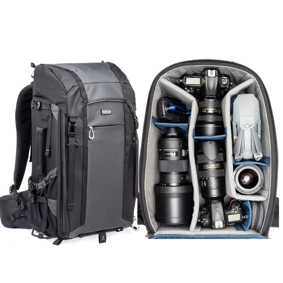 Nikon Fotorucksack, Kameratasche, Think Tank Firstlight 46L, Kamerarucksack für Fotoausrüstung, Fototasche für kamera und 4 Objektive