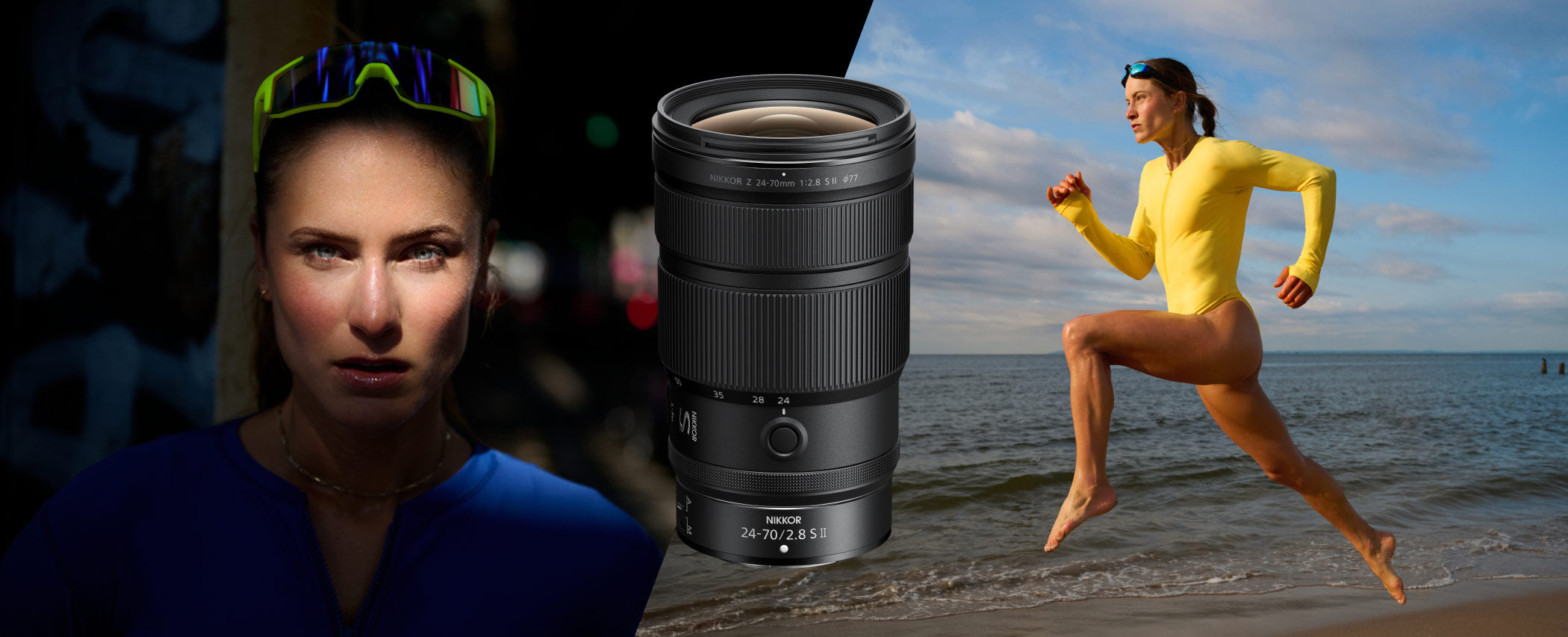 Das neue Nikon Nikkor Z 24-70mm f 2.8 S II Objektiv für Nikon Z Kameras mit neuem und schnellerem Silky Swift VCM Autofokus, ARNEO- & Meso-Amorphous-Coating für maximale Schärfe und Klarheit und einem leichten gewicht von nur 675g