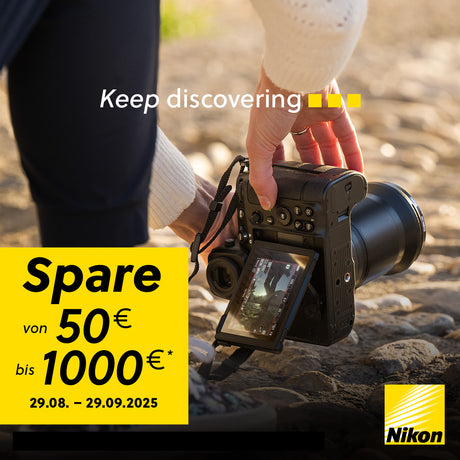 Nikon Sofort-Rabatt 2025 Promotion. Jetzt sparen beim Nikon Z Kamera-kauf und sofort-rabatt bei Nikon Z Objektiven. jetzt angebote entdecken und sparen 