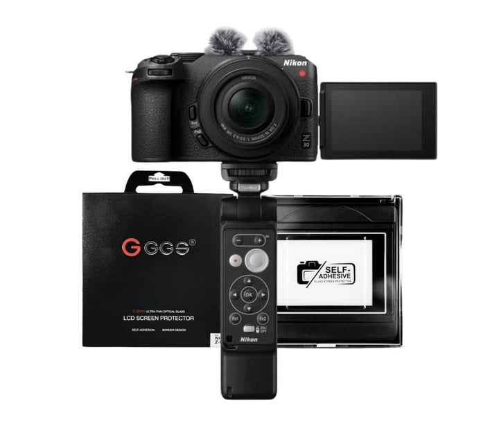 Nikon Z30 V-Log Bundle mit Objektiv, ML-L7 Fernbedienung, Smallrig Tripod mit ML-L7 Support und Windschutz fuer das Mikrofon