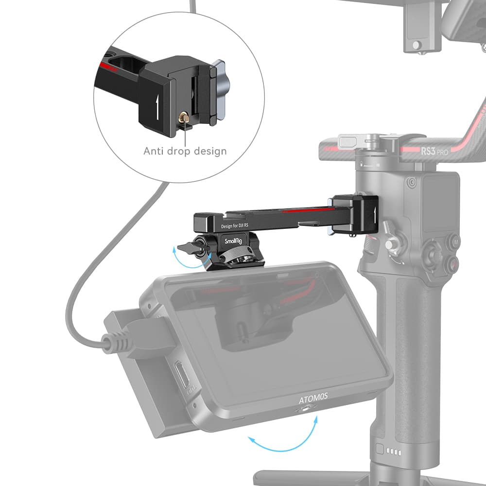 Monitorhalter für DJI RS 2, RSC 2, RS 3, RS 3 Pro, RS 3 mini 