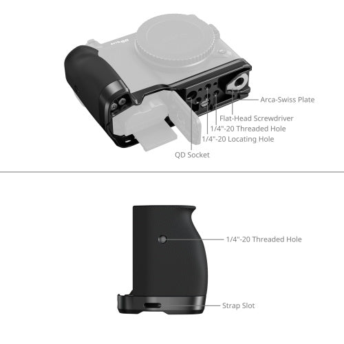 L-Shaped Mount Plate mit Silikon Griff für Nikon ZR SmallRig 5466